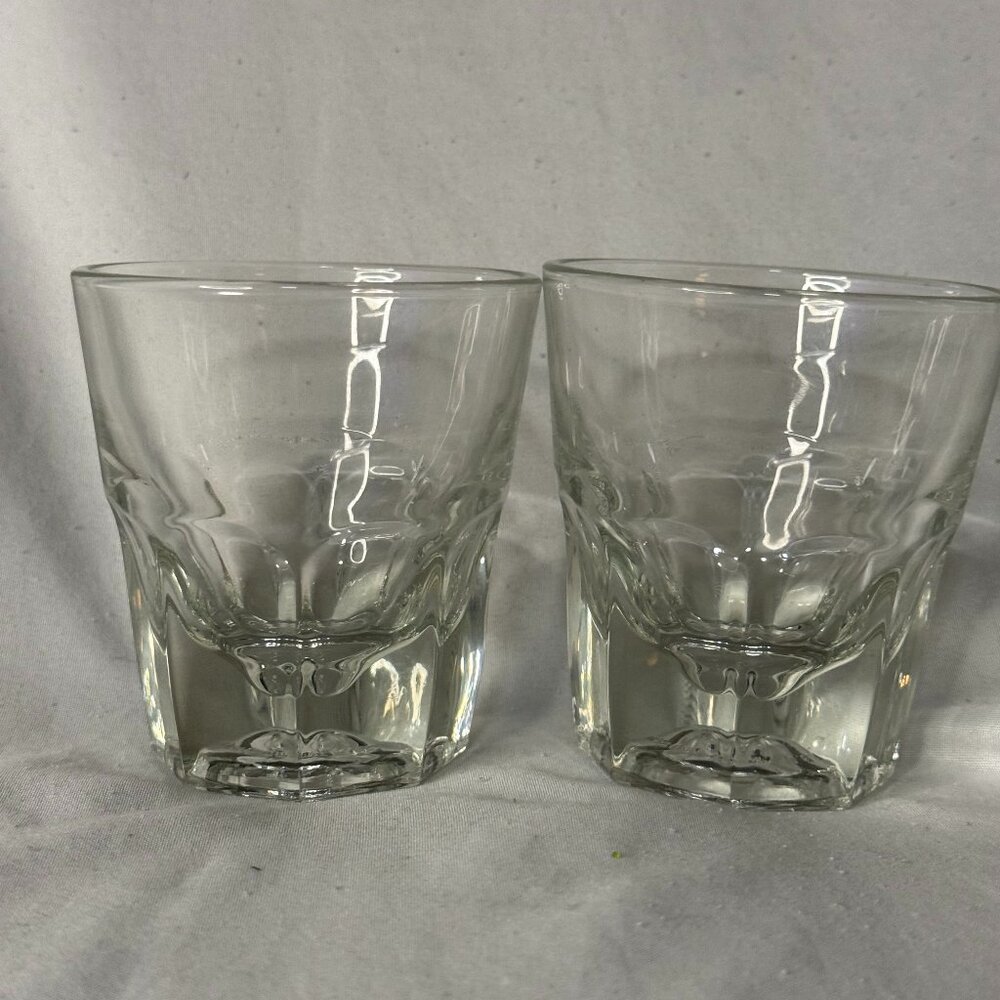 set of two Libbey Cortado Duratuff Gilbratar 4.5oz Rock glasses